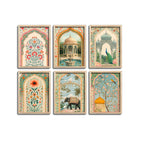 Decorative Floral Wall Frame Set of Six for Home & Office