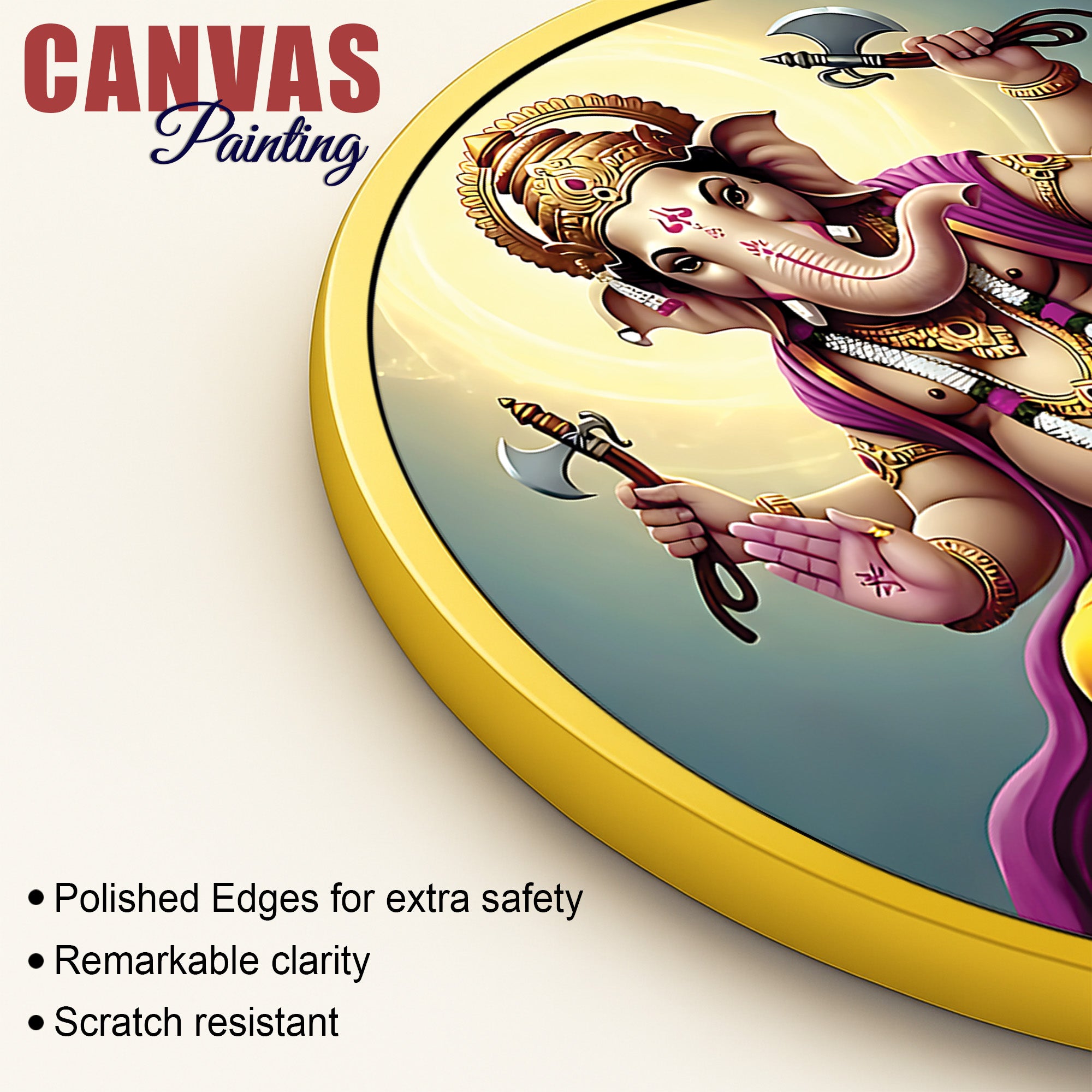 Decorative Ganpati Bappa Canvas Painting