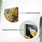 Decorative Gold Leaf Floral Canvas Painting