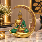 Decorative Golden Buddha Figurine Showpiece for Tabletop & Home Decor