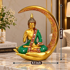 Decorative Golden Buddha Figurine Showpiece for Tabletop & Home Decor
