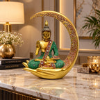 Decorative Golden Buddha Figurine Showpiece for Tabletop & Home Decor