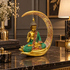 Decorative Golden Buddha Figurine Showpiece for Tabletop & Home Decor