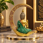 Decorative Golden Buddha Figurine Showpiece for Tabletop & Home Decor