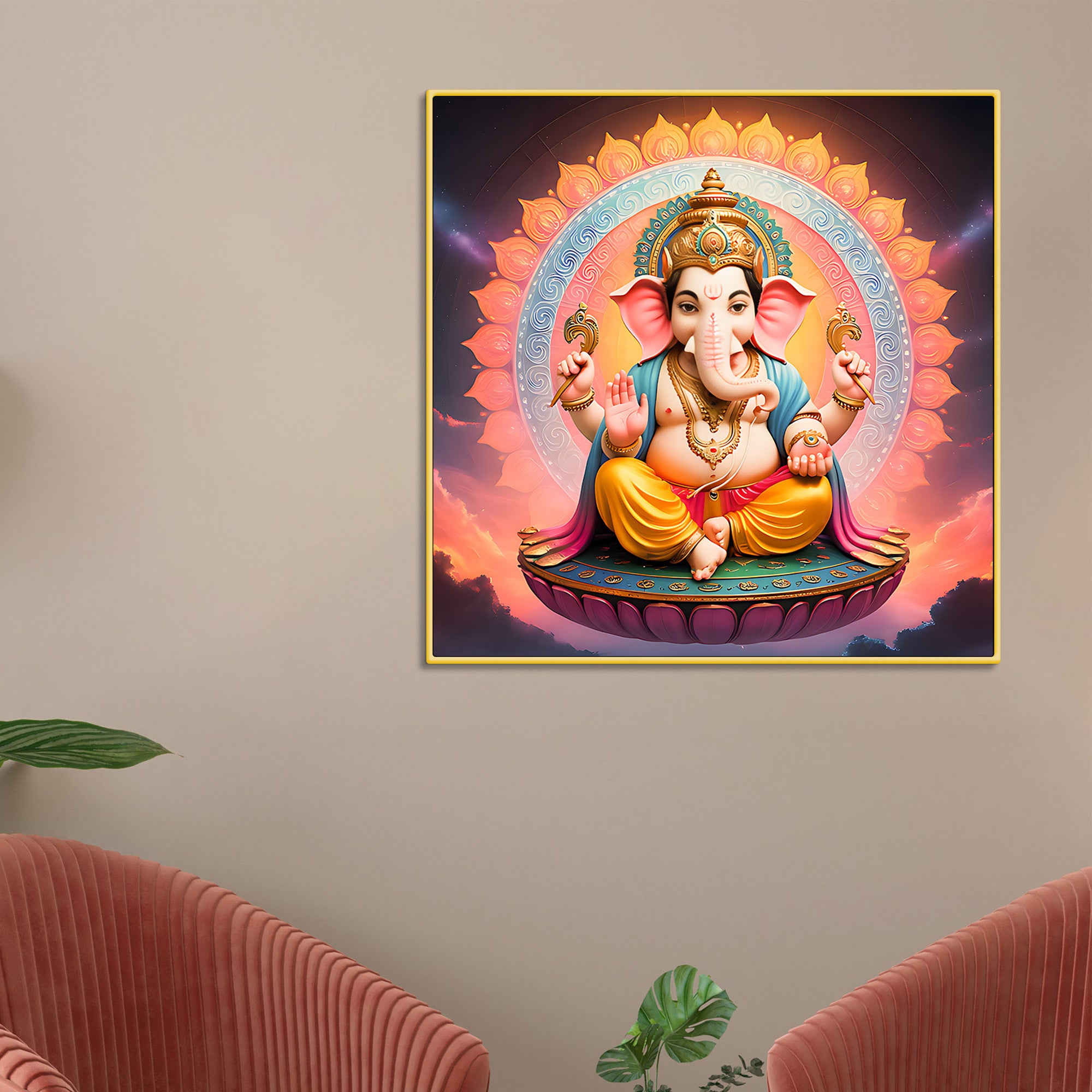 Decorative Hindu God Ganesha Painting