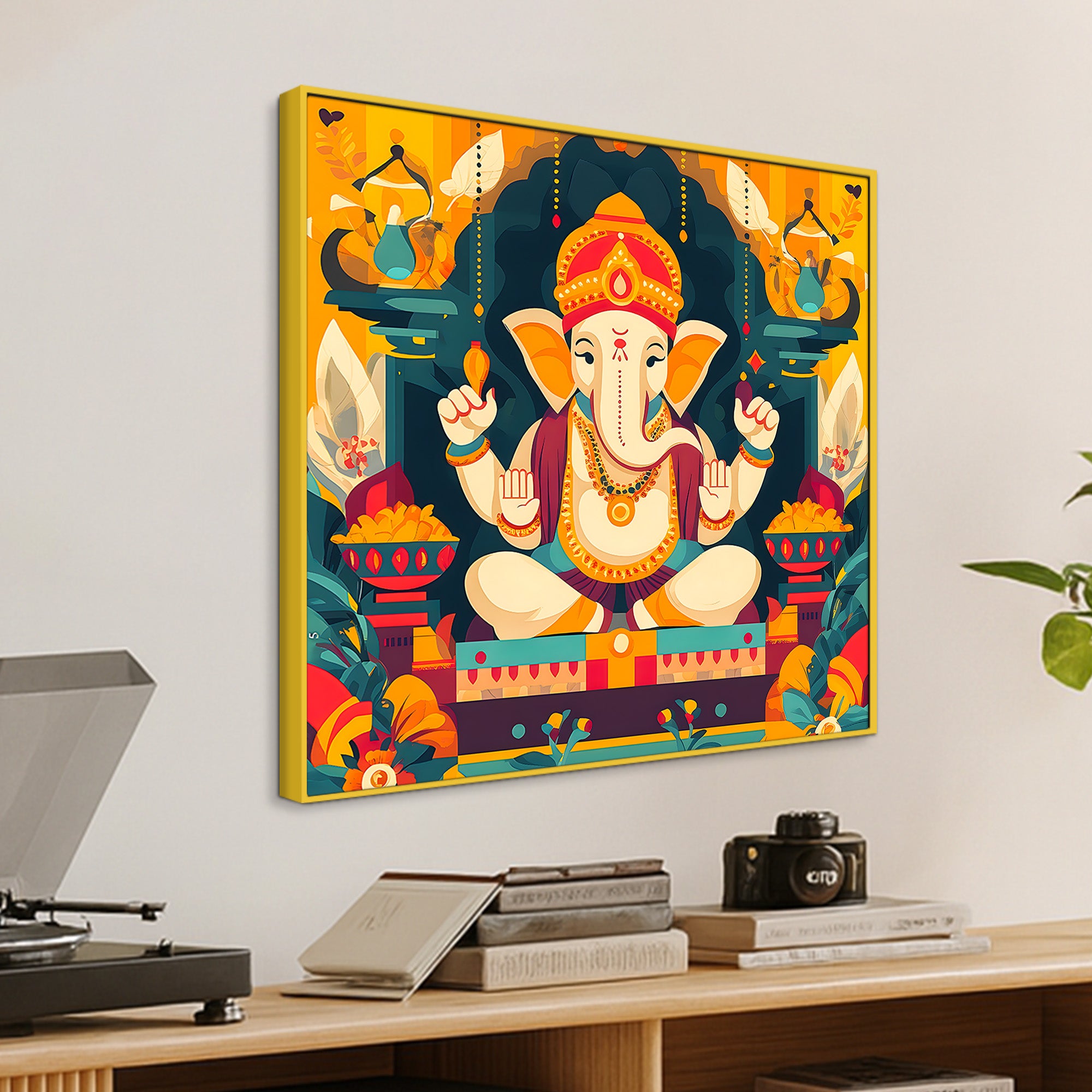 Decorative Hindu Lord Ganpati Ji Painting