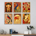 Decorative Indian Style Wall Frame Set of Six