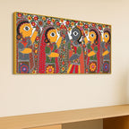 Decorative Indian Village Marriage Canvas Wall Painting