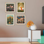 Decorative Indian Wall Art Frame Set of 4