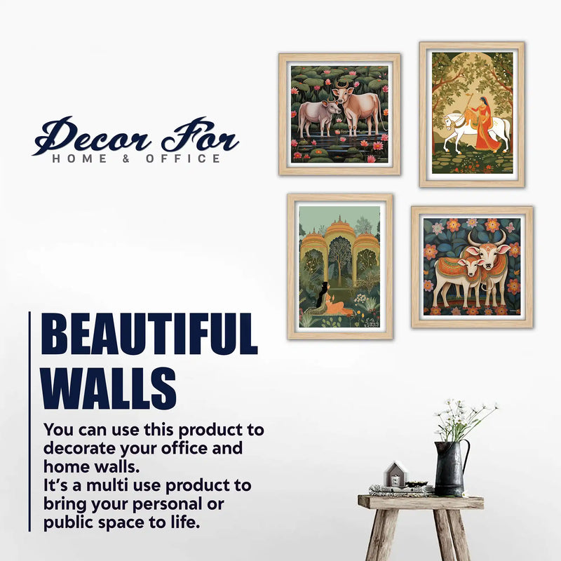 Decorative Indian Wall Art Frame Set of 4