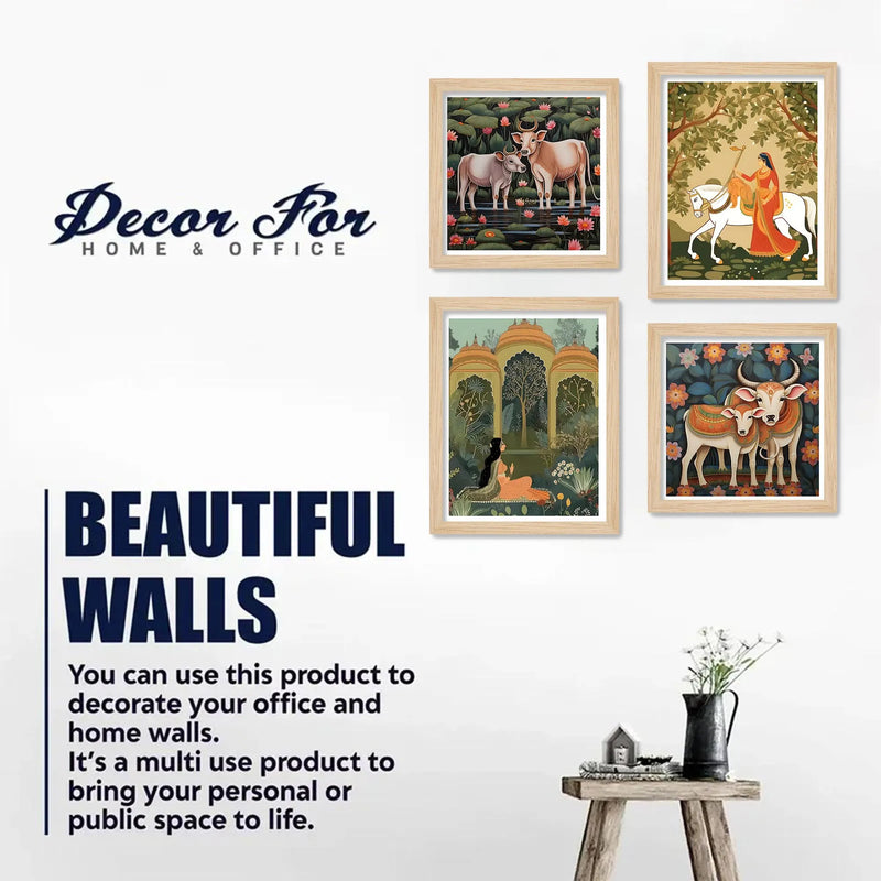 Decorative Indian Wall Art Frame Set of 4