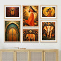 Decorative Indian Wall Art Frame Set of 6