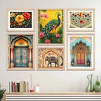 Decorative Indian Wall Art Frame Set of 6