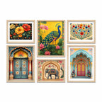 Decorative Indian Wall Art Frame Set of 6