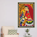 decorative-indian-woman-canvas-painting-traditional-wall-art