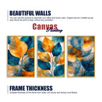 Decorative Leaves Canvas Wall Art Painting Set of Three