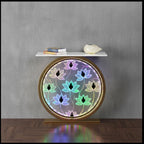Decorative LED Console Table with Lotus Design for Home (SS 302)
