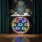 Decorative LED Console Table with Lotus Design for Home (SS 302)