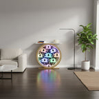Decorative LED Console Table with Lotus Design for Home (SS 302)