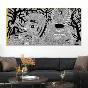  decorative-madhubani-elephant-canvas-wall-painting
