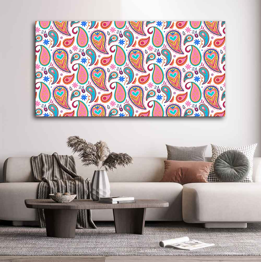 Decorative Paisley Premium Canvas Wall Painting