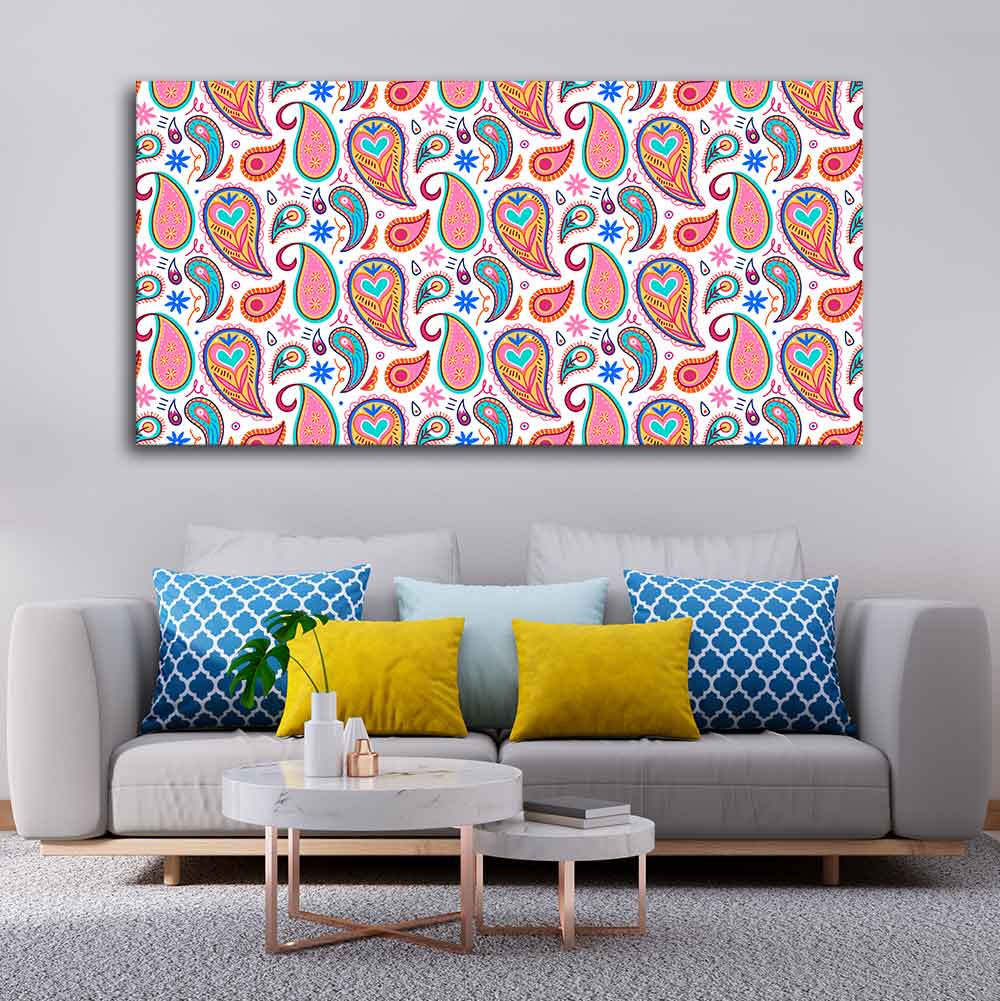 Decorative Paisley Premium Canvas Wall Painting