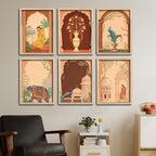 Decorative Palace Garden Wall Frame Set of Six