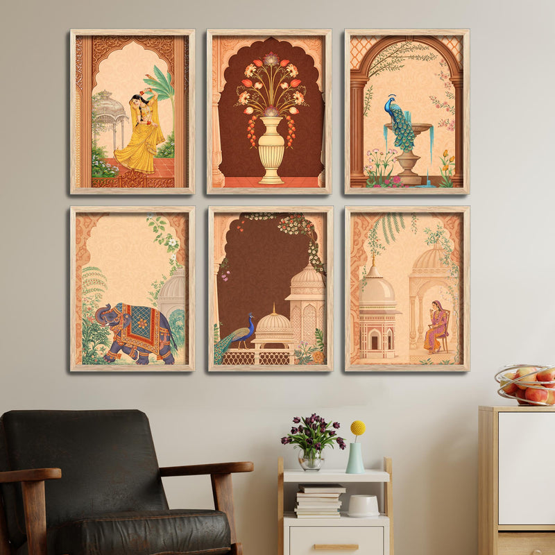 Decorative Palace Garden Wall Frame Set of Six