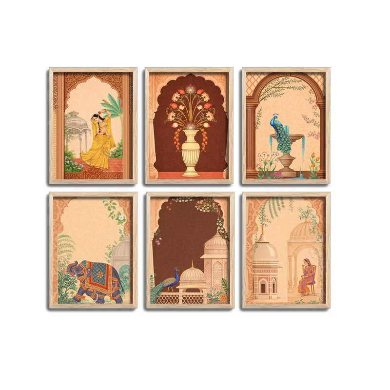 Decorative Palace Garden Wall Frame Set of Six