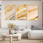 Decorative Pattern Floating Canvas Wall Painting Set of Three