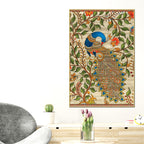 Decorative Peacock Canvas Painting | Luxury Wall Art