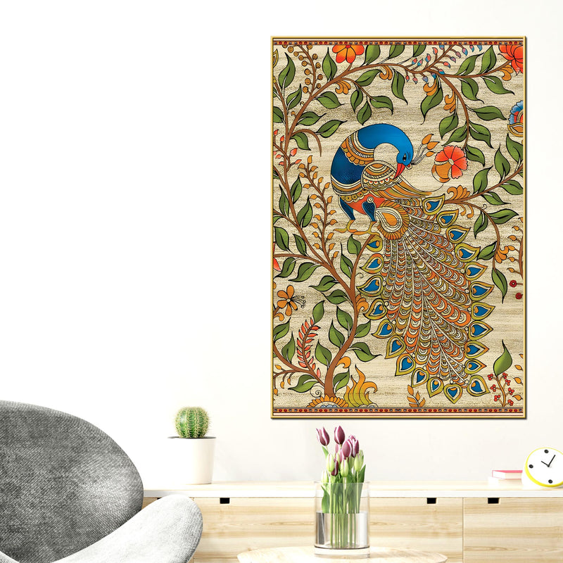 Decorative Peacock Canvas Painting | Luxury Wall Art