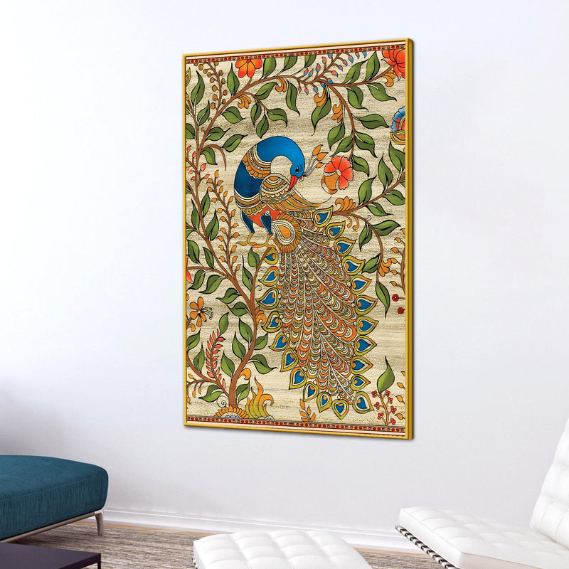 Decorative Peacock Canvas Painting | Luxury Wall Art