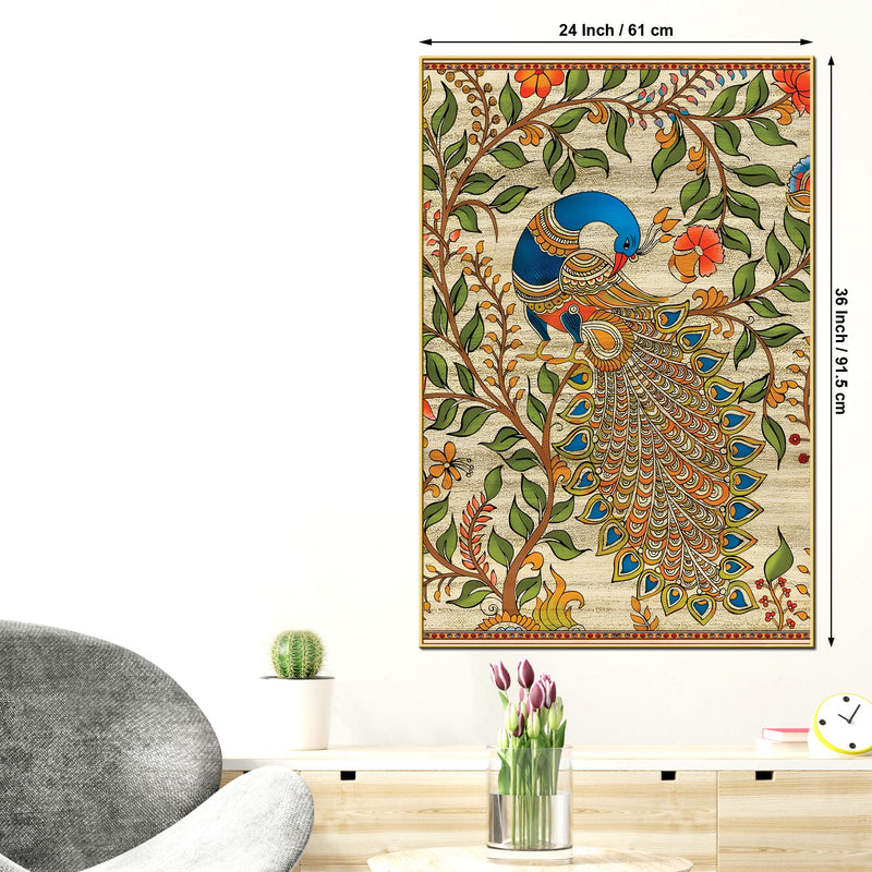 Decorative Peacock Canvas Painting | Luxury Wall Art