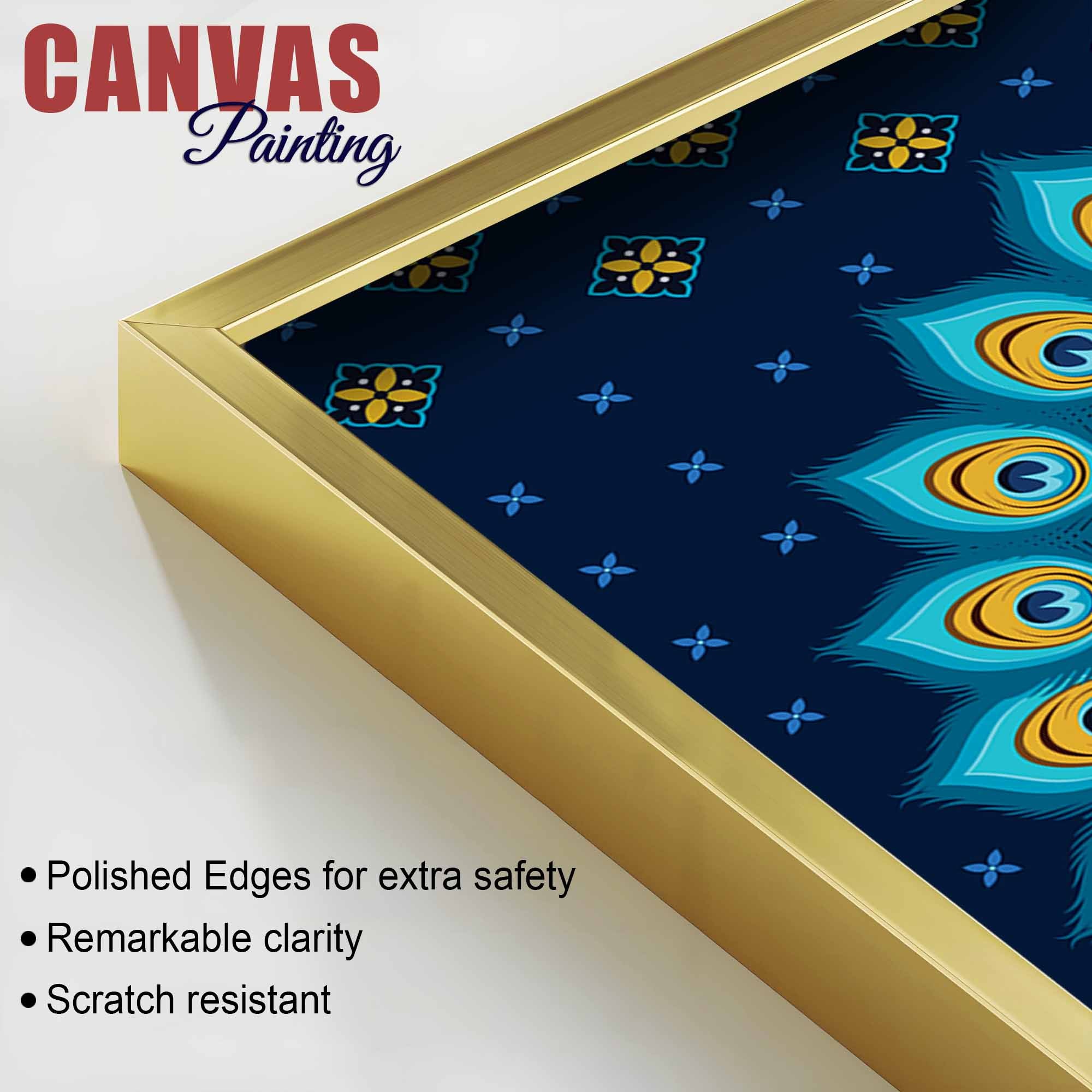 Decorative Peacock Canvas Painting | Modern Home Art