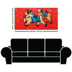 Decorative Sacred Cow Canvas Painting – Modern Indian Art
