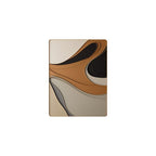 Decorative Wall Art with Carved Flowing Shapes in Monochrome Hues