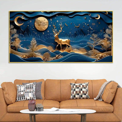 deer-night-sky-canvas-painting-for-home-decor