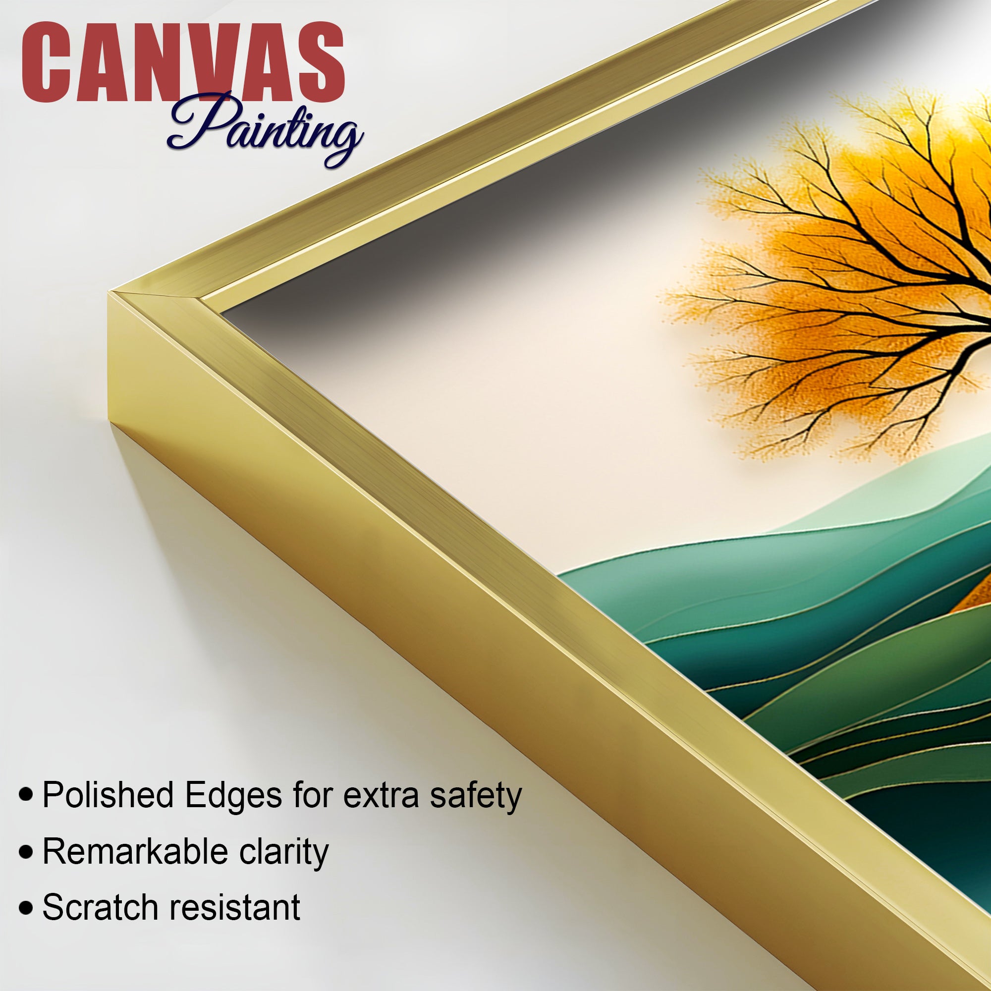 Deer Sunrise Landscape Wall Painting for Home & Office