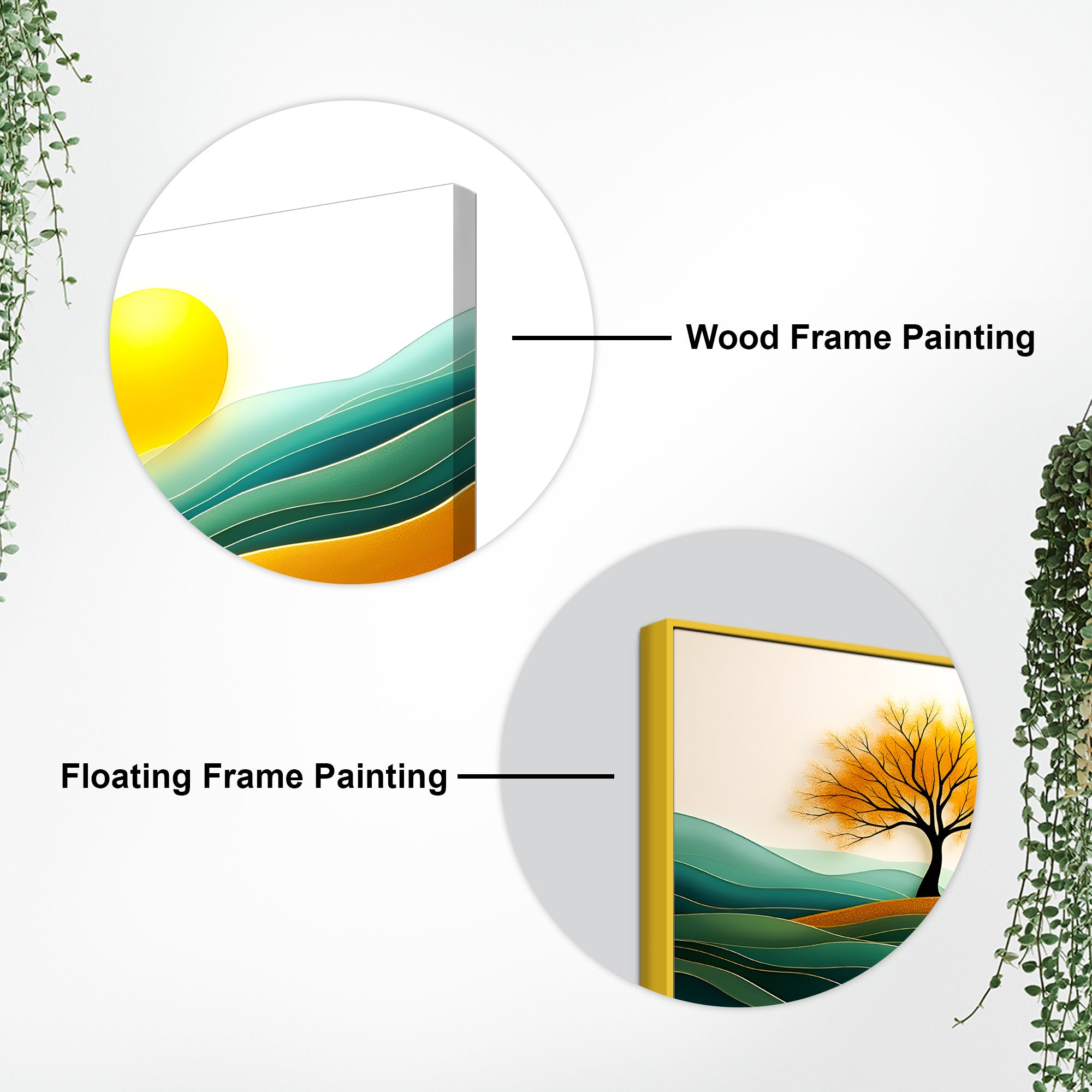 Deer Sunrise Landscape Wall Painting for Home & Office