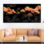 Designer Abstract Deer Canvas Wall Painting for Home Decor
