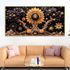 Designer Abstract Floral Canvas Wall Painting for Home Decor