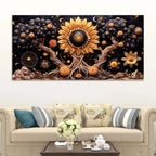 Designer Abstract Floral Canvas Wall Painting for Home Decor