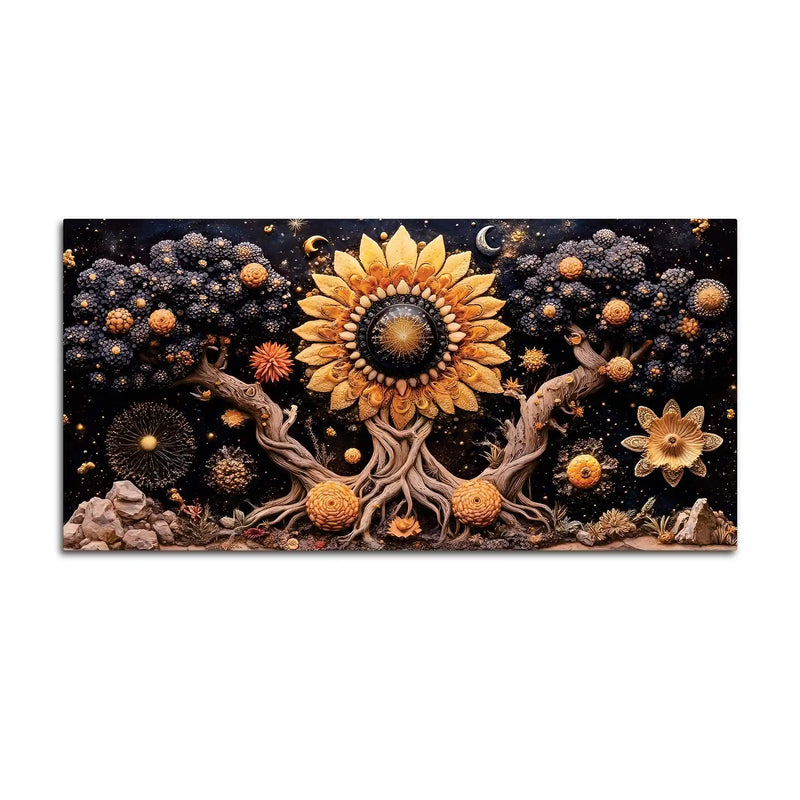 Designer Abstract Floral Canvas Wall Painting for Home Decor