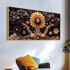 Designer Abstract Floral Canvas Wall Painting for Home Decor