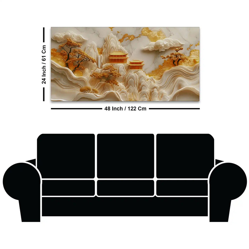 Designer Abstract Mountain Canvas Painting for Home Décor