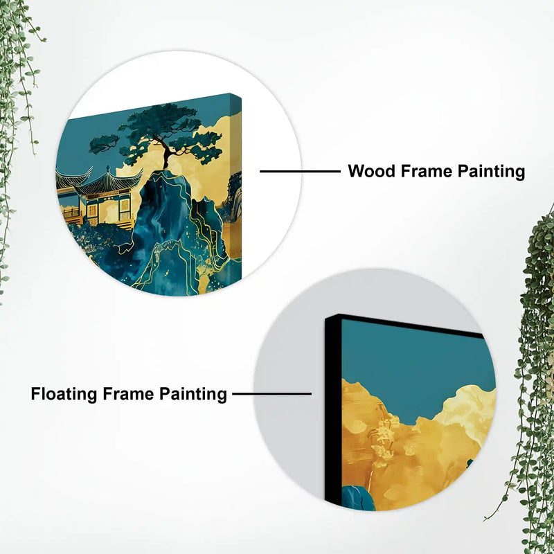 Designer Abstract Mountain Canvas Wall Painting