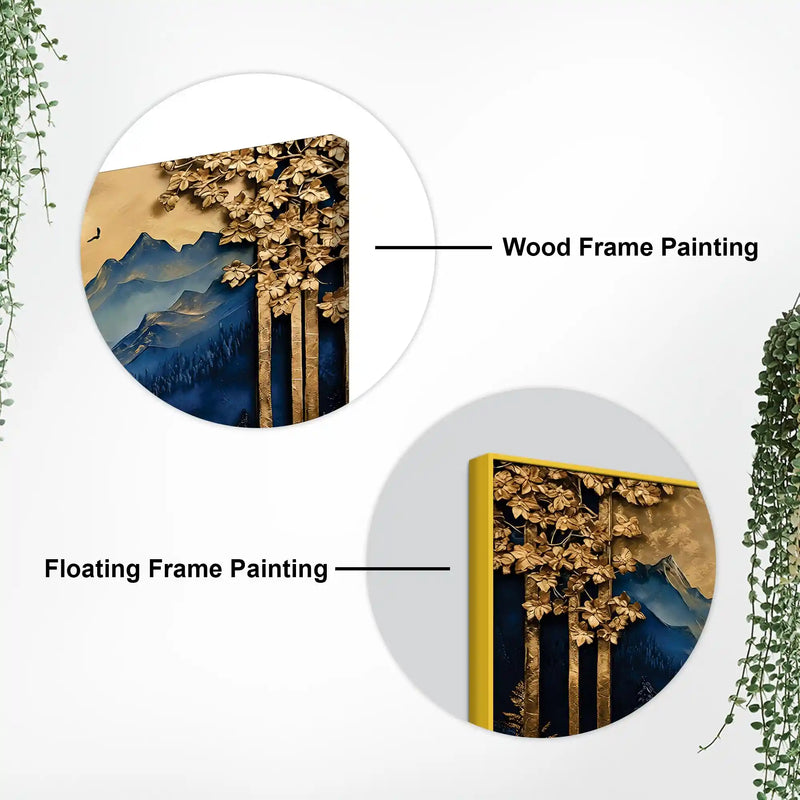 Designer Abstract Mountain Canvas Wall Painting for Modern Décor