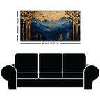 Designer Abstract Mountain Canvas Wall Painting for Modern Décor