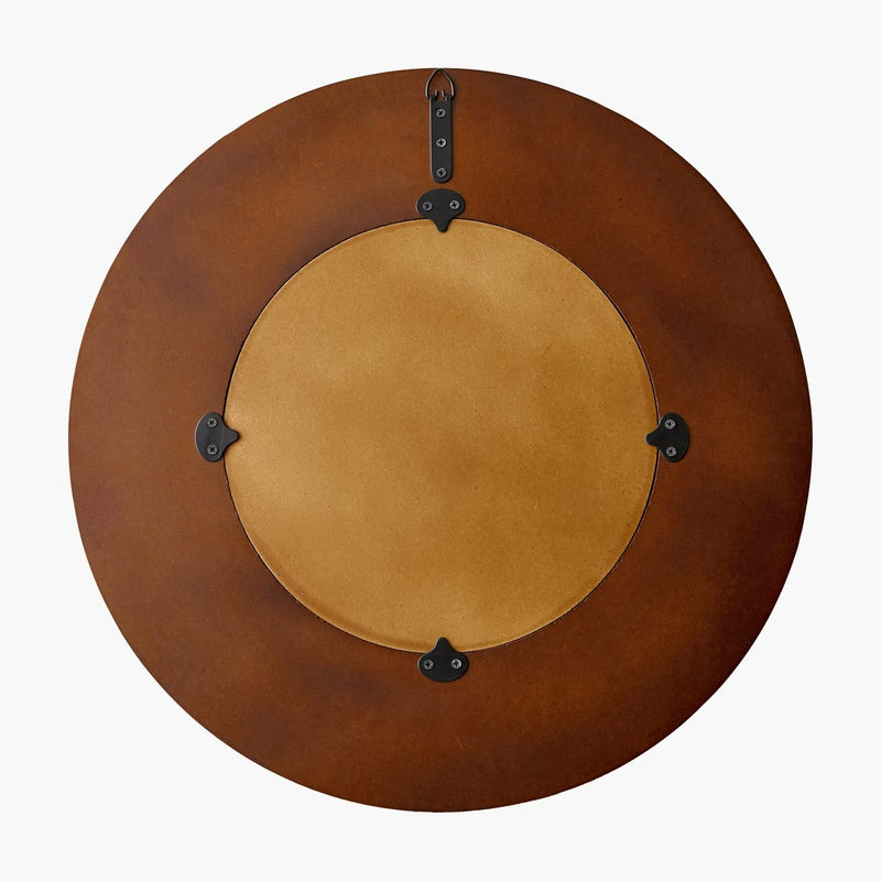 Designer Accent Mirror with Carved Wood and Black Panels